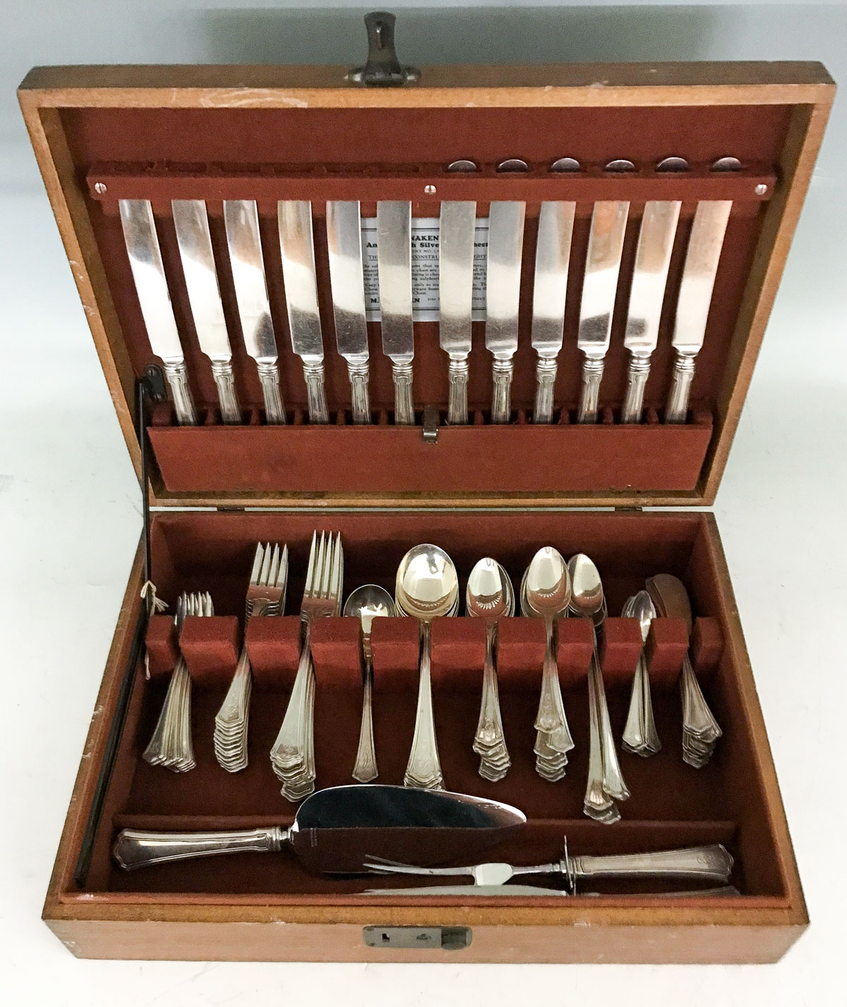 Appraisal: PC WALLACE ''WASHINGTON'' STERLING SILVER FLATWARE Approx Comprising - Dinner