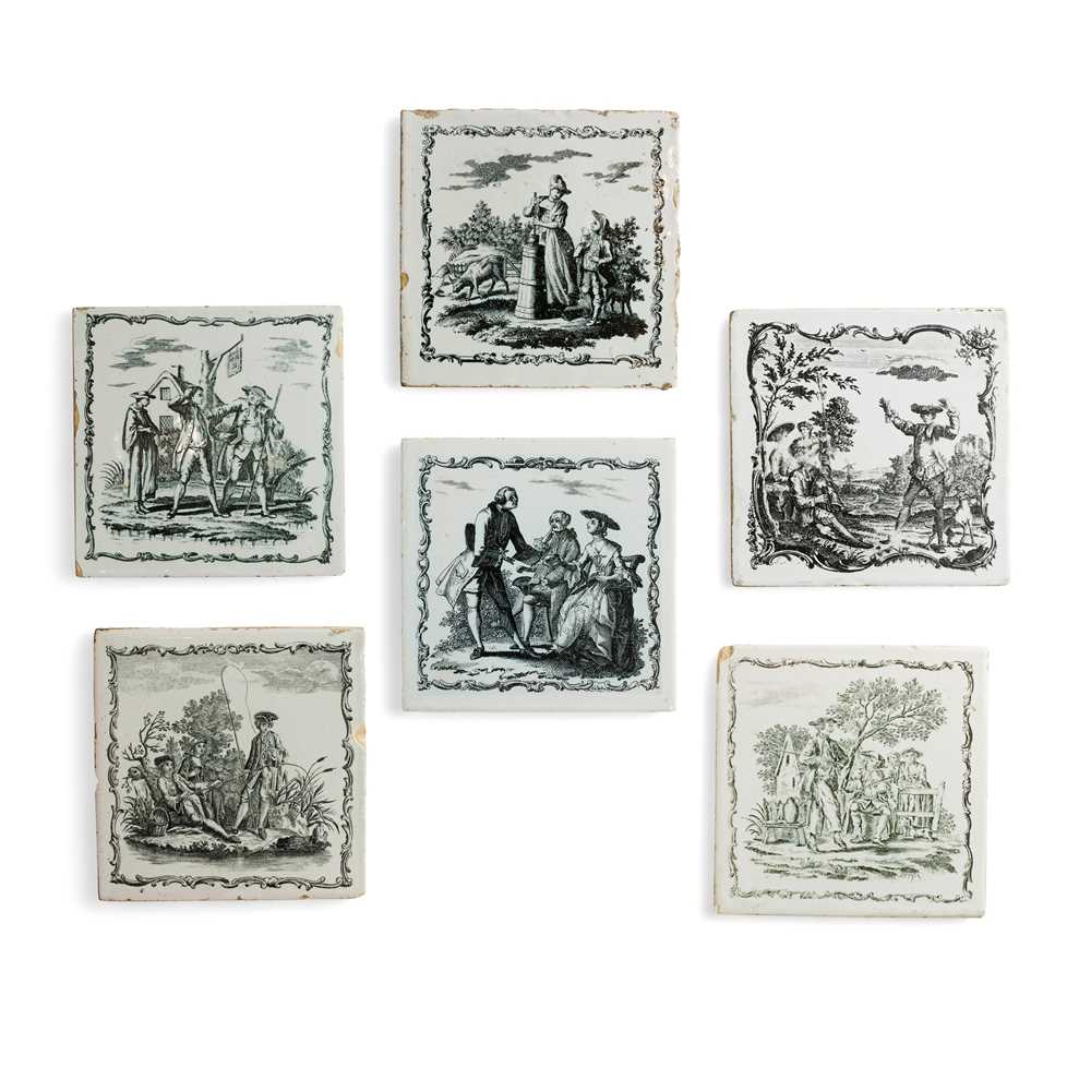 Appraisal: COLLECTION OF LIVERPOOL DELFT SADLER PRINTED TILES CIRCA all printed