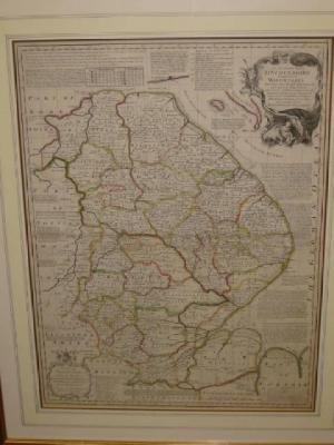 Appraisal: EMANUEL BOWEN d Lincolnshire divided with its hand coloured map