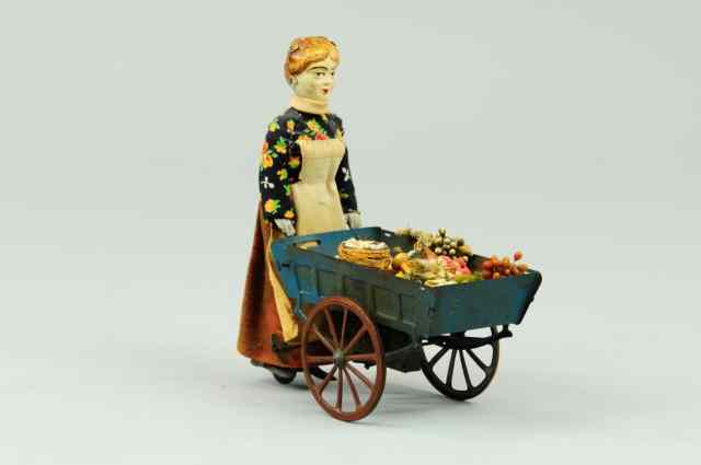 Appraisal: VEGETABLE CART STREET VENDOR Fernand Martin France clockwork driven hand