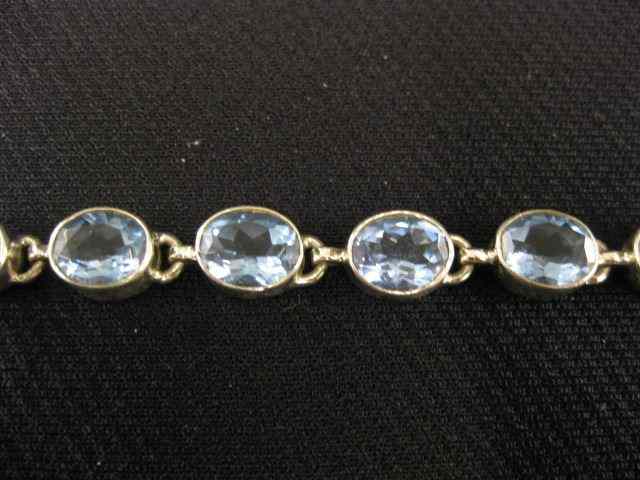 Appraisal: Blue Topaz Bracelet rich blue oval gems up to ''