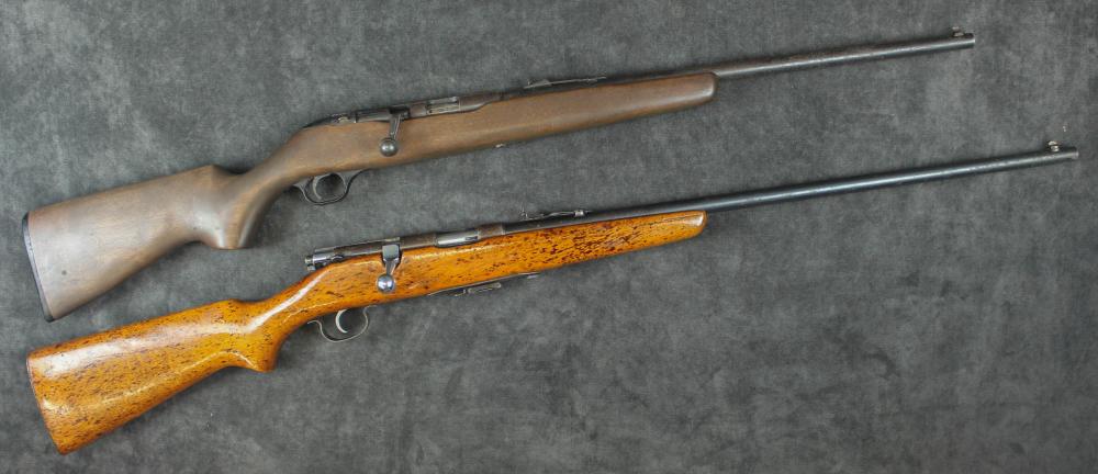 Appraisal: TWO BOLT ACTION CALIBER RIFLES Wards Western Field s-lr caliber