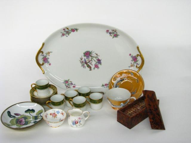 Appraisal: Collection of various porcelain items including Haviland Limoges platter with