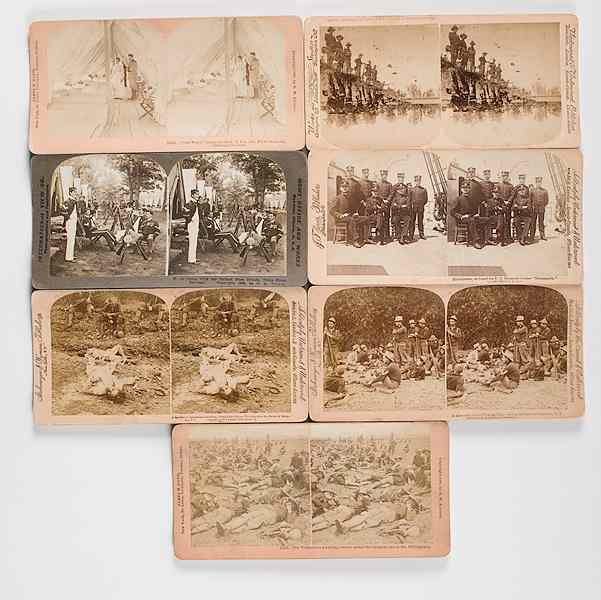 Appraisal: Group of Spanish American War Stereoviews Lot of stereoviews depicting