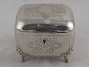 Appraisal: An Austro Hungarian Salzburg assay silver casket with lock on