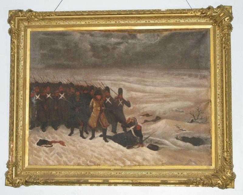 Appraisal: American School Napoleon on His March to Russia oil on