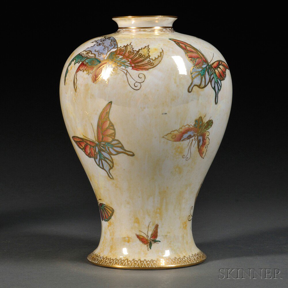 Appraisal: Wedgwood Butterfly Lustre Vase England c shape pattern Z with