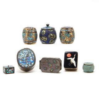 Appraisal: Eight Fine Chinese Silver Boxes th and early th century