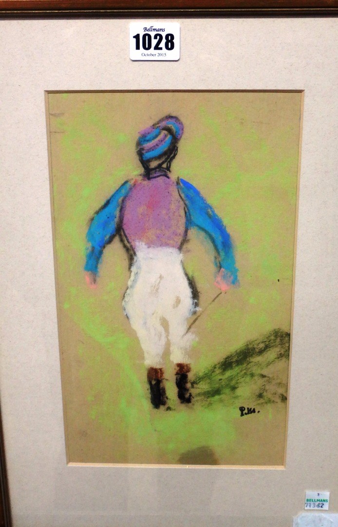 Appraisal: Paul Lucien Maze - Study of a jockey pastel signed