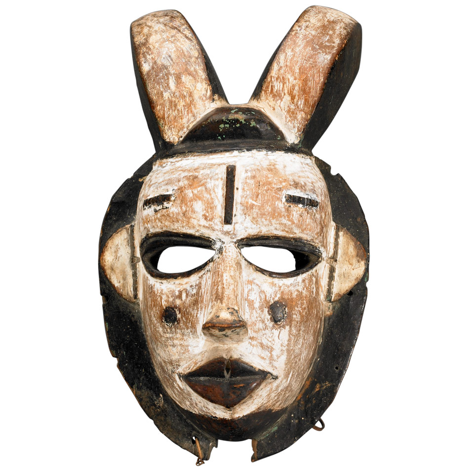 Appraisal: Ibo Painted Wood Mask Nigeria th c height cm height