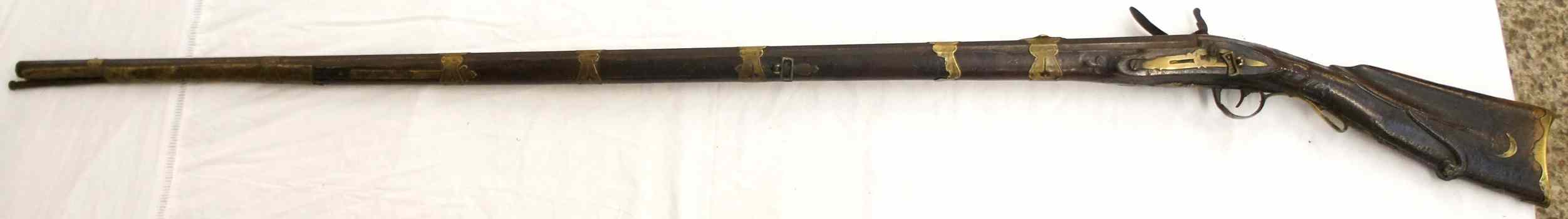 Appraisal: Ottoman Long Rifle Stamped Town and Crown GR with Islamic