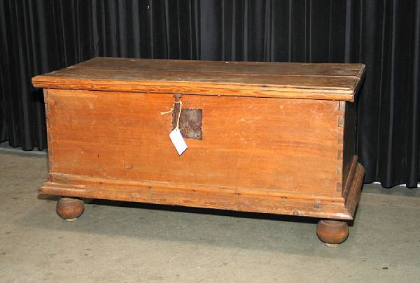 Appraisal: A Spanish Baroque style pine chest late th century height