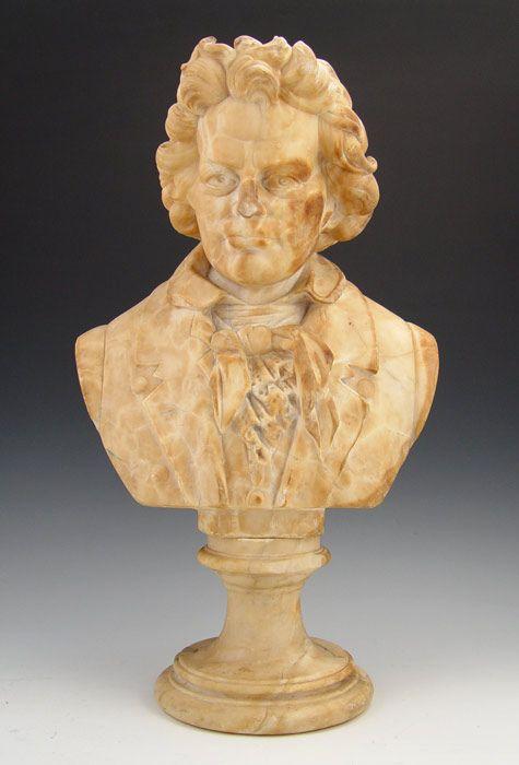 Appraisal: MARBLE BUST OF BEETHOVEN Circa st quarter th C ''