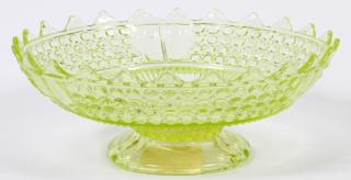 Appraisal: AMERICAN VASELINE GLASS COMPOTE CIRCA AMERICAN VASELINE GLASS COMPOTE CIRCA