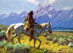 Appraisal: Martin Grelle Present Lone Crowoil on board x in