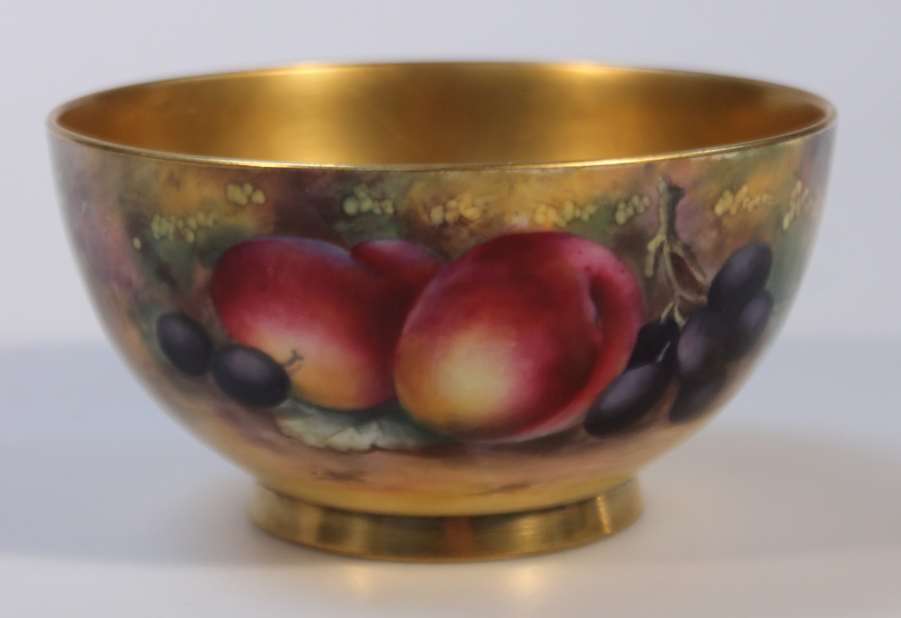 Appraisal: A Royal Worcester porcelain fruit pattern bowl by Edward Townsend