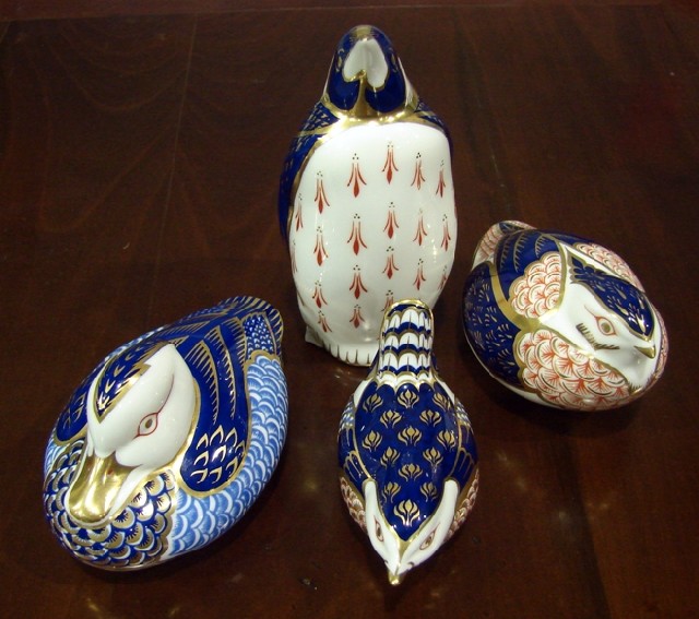 Appraisal: A collection of hand painted Royal Crown Derby animals comprising