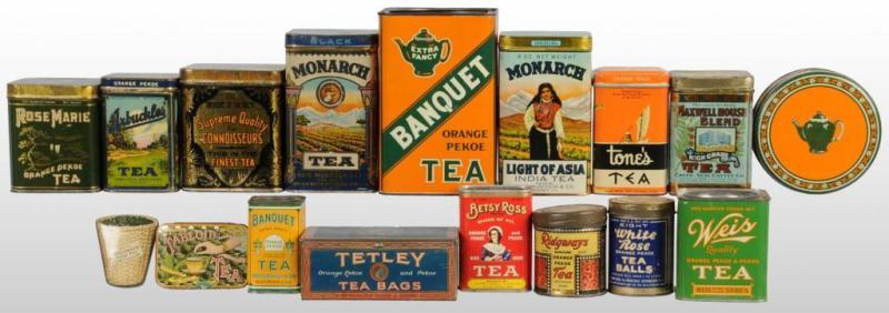 Appraisal: Lot of Tea Tins Description Includes a number of graphic