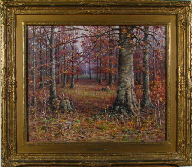 Appraisal: John Elwood Bundy IN - x oil on canvas signed