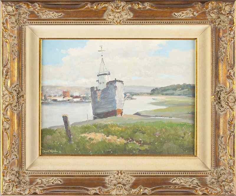 Appraisal: Robert Wood - ''Moss Landing - AM''oil on board signed