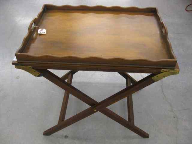 Appraisal: Baker Butlers Table with Tray and Fold-Outdesign mahogany