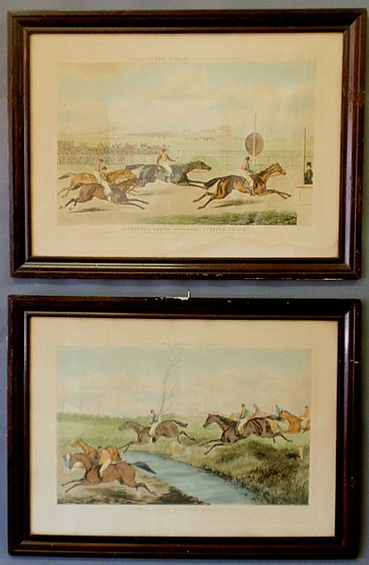 Appraisal: Two steeplechase prints Liverpool Grand National Steeple Chase Plates I