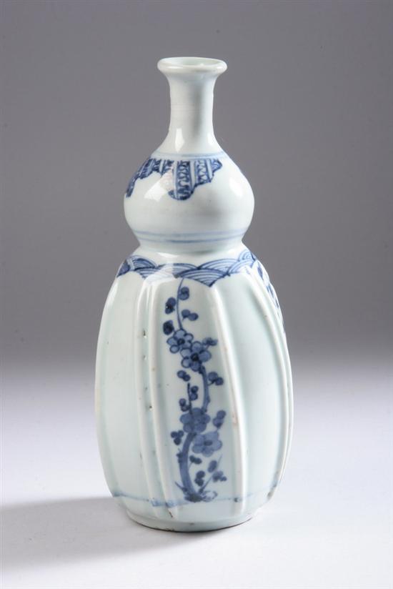 Appraisal: JAPANESE BLUE AND WHITE PORCELAIN DOUBLE GOURD BOTTLE Edo period