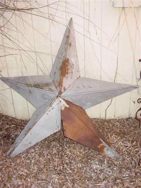 Appraisal: VINTAGE PAINTED METAL STAR APPLIQUE The metal five-pointed star covered