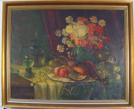 Appraisal: ZIMMERMAN P European th C Floral Still Life OIL C