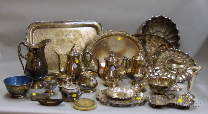 Appraisal: Group of Silver Plated Tableware including a Sheffield Co water