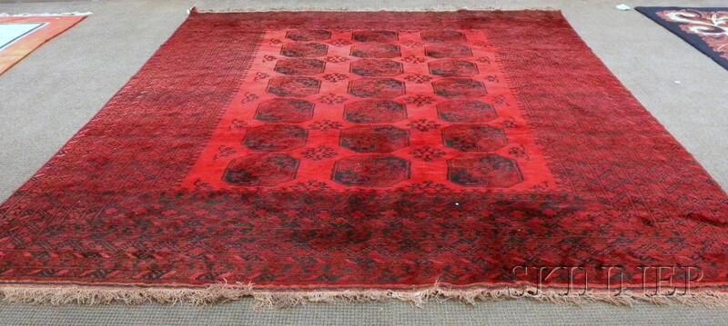 Appraisal: Afghan Carpet th century ft in x ft in