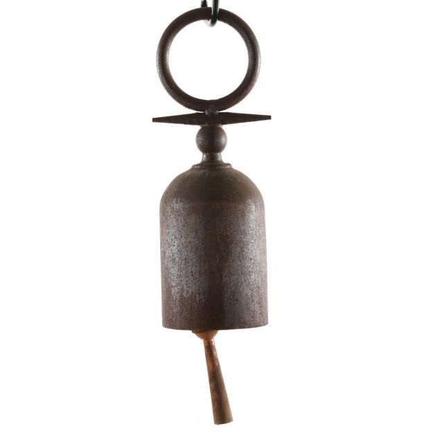 Appraisal: TOM TORRENS AMERICAN TH- ST CENTURY MINIMALIST IRON GARDEN BELL