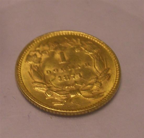 Appraisal: COIN Open USA gold dollar coin mint state- or finer