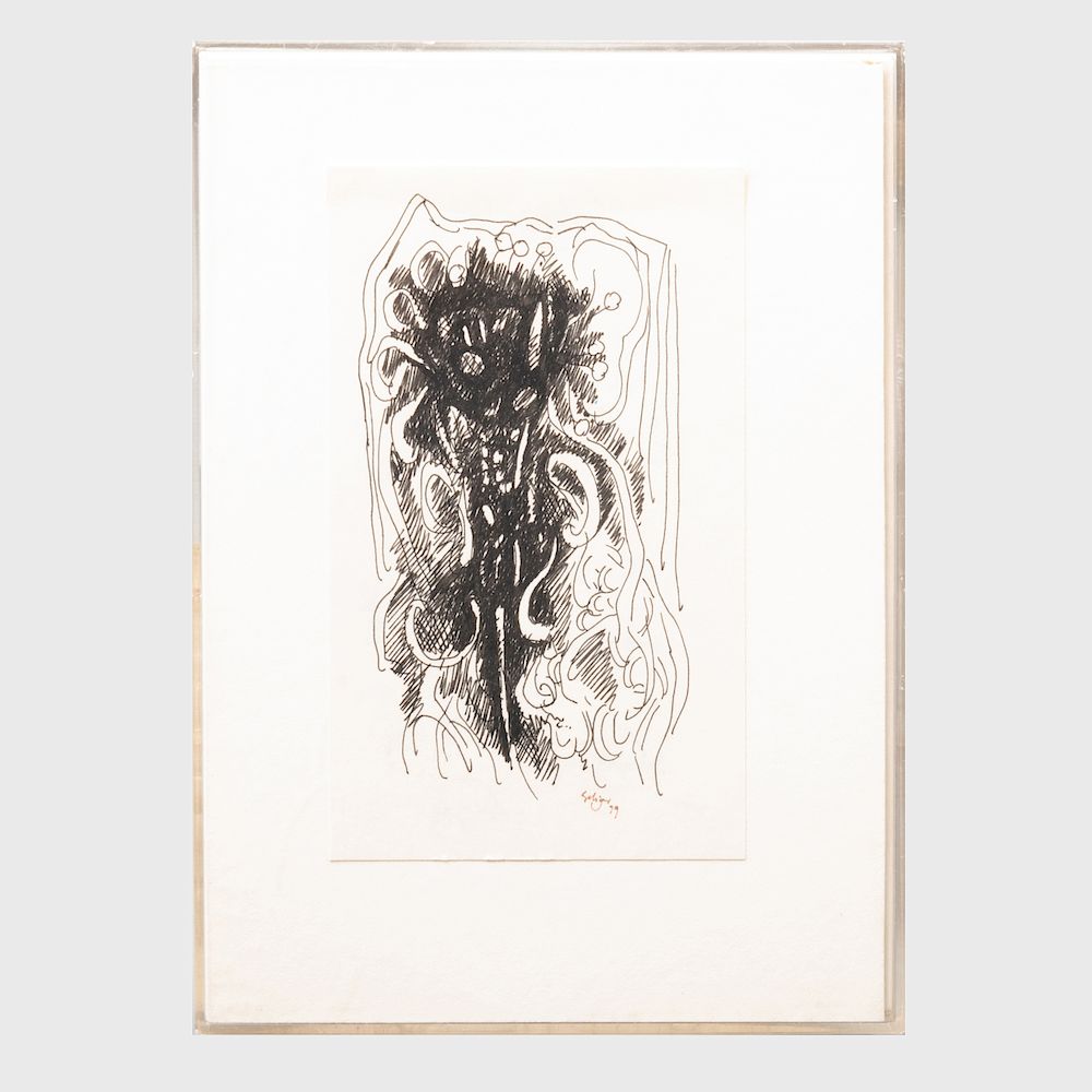 Appraisal: Charles Seliger - Untitled Ink on paper signed 'Seliger' and