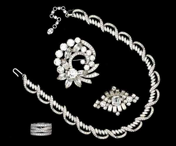 Appraisal: Eisenberg La-Rel Trifari Unsigned Costume Jewelry Collection A sterling silver