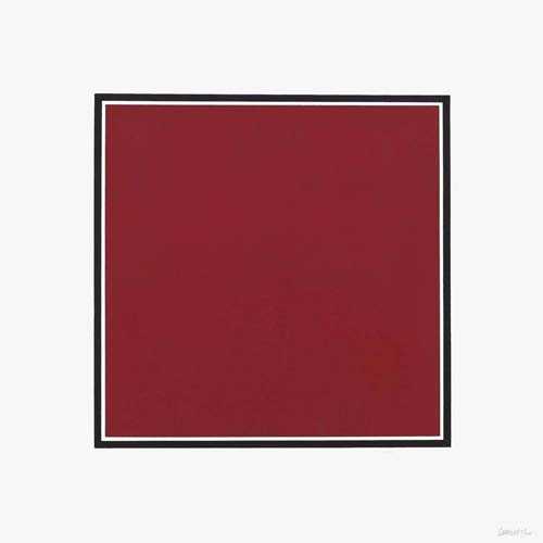 Appraisal: LEWITT SOL Red square with black margin Aquatint etching Signed