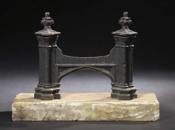 Appraisal: Victorian Cast-Iron Boot Scraper on Stand mid- th century in