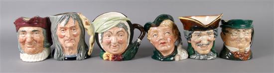 Appraisal: A Group of Six Royal Doulton Large Character Jugs Height