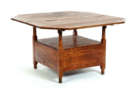 Appraisal: COUNTRY HUTCH TABLE American th century pine and birch Old