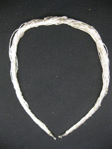 Appraisal: Indian Sterling Silver Necklace long strands excellent