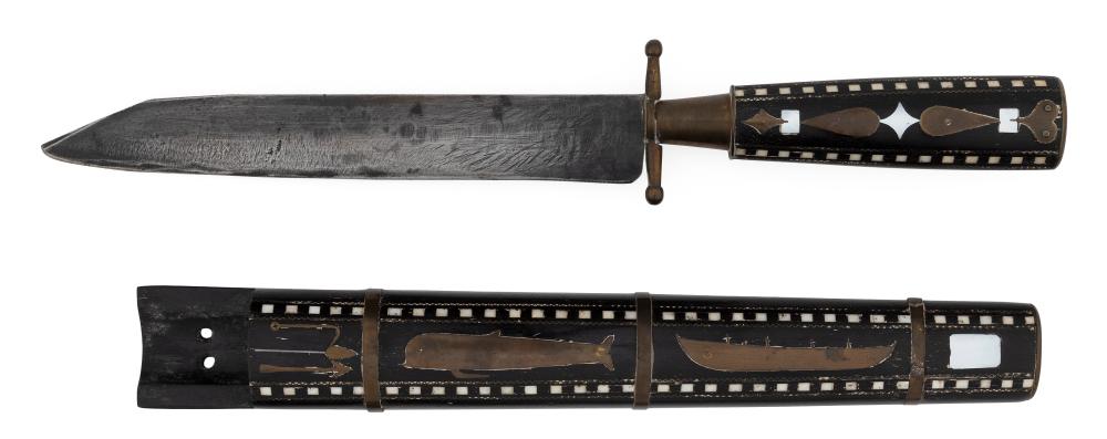 Appraisal: ICELANDIC WHALER'S KNIFE WITH SHEATH TOTAL LENGTH OF KNIFE IN