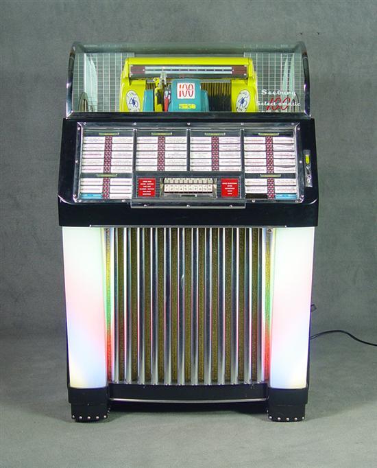 Appraisal: Seeburg Juke Box Select-o-matic C Fifty records selections Retractable glass