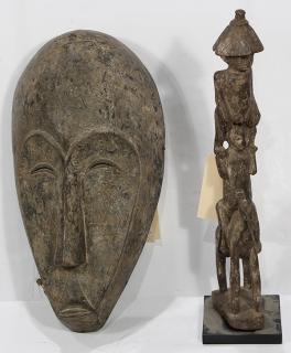 Appraisal: lot of African decorative carvings including a Dogon style Mali