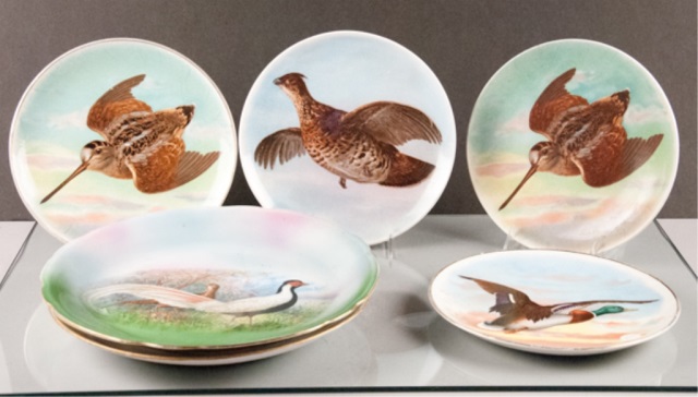 Appraisal: R K Beck Chargers and Plates Pheasant charger -American Artist