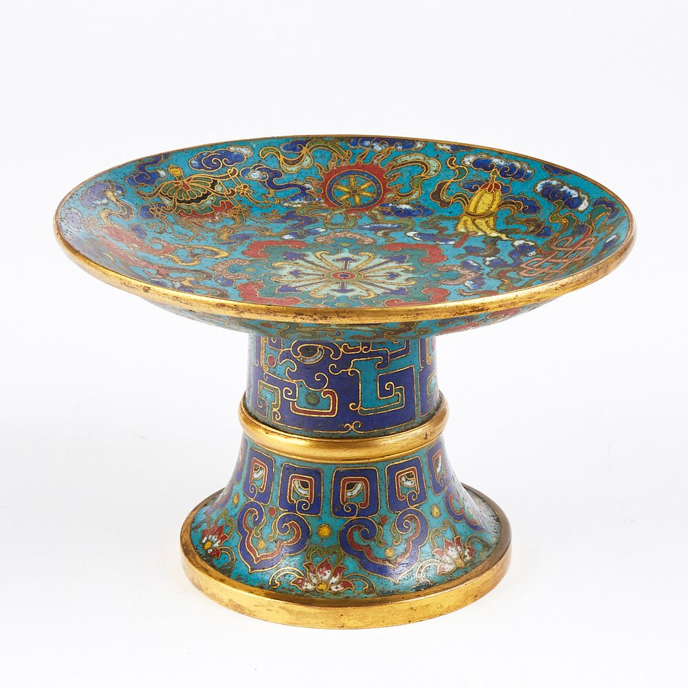 Appraisal: Chinese Imperial Mid-Qing Cloisonne Ritual Dish Chinese mid-Qing dynasty Imperial