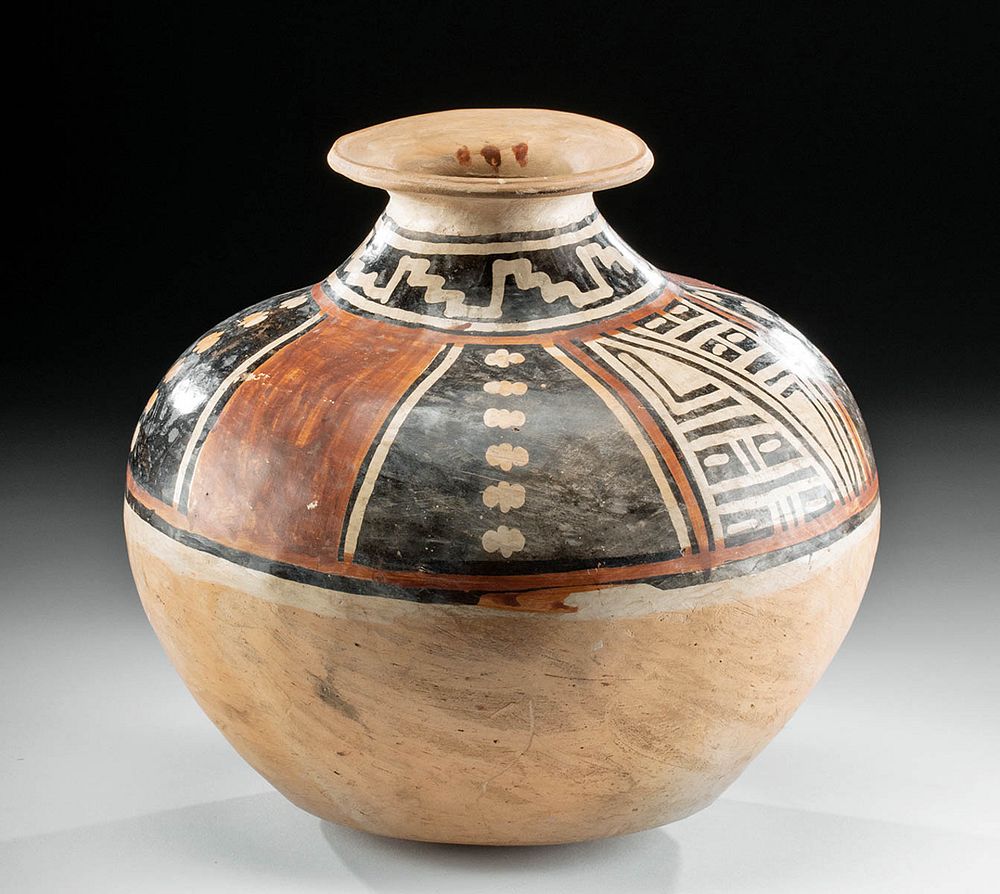 Appraisal: Pre-Columbian Recuay Polychrome Vessel Originally Listed At Pre-Columbian Peru northern