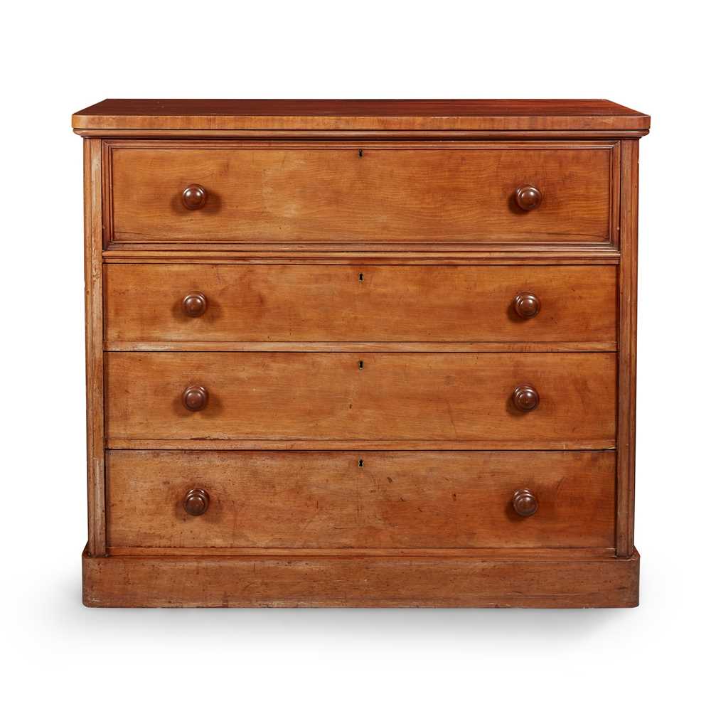 Appraisal: A VICTORIAN MAHOGANY SECRETAIRE CHEST OF DRAWERS MID LATE TH