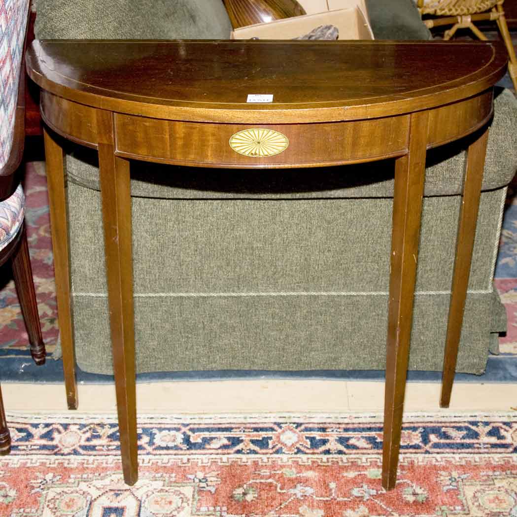 Appraisal: George III Style Mahogany Console Height inches width inches depth