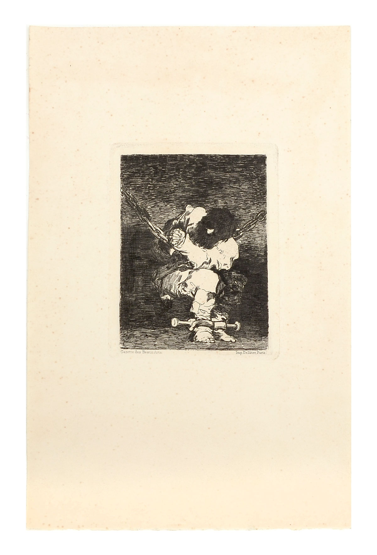 Appraisal: GOYA Francisco Jose De Spanish - Le Prisoner Etching ''