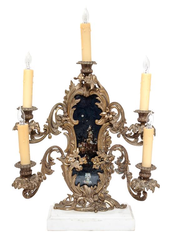 Appraisal: Sale Lot A Louis XV Style Gilt Bronze Five-Light Candelabrum